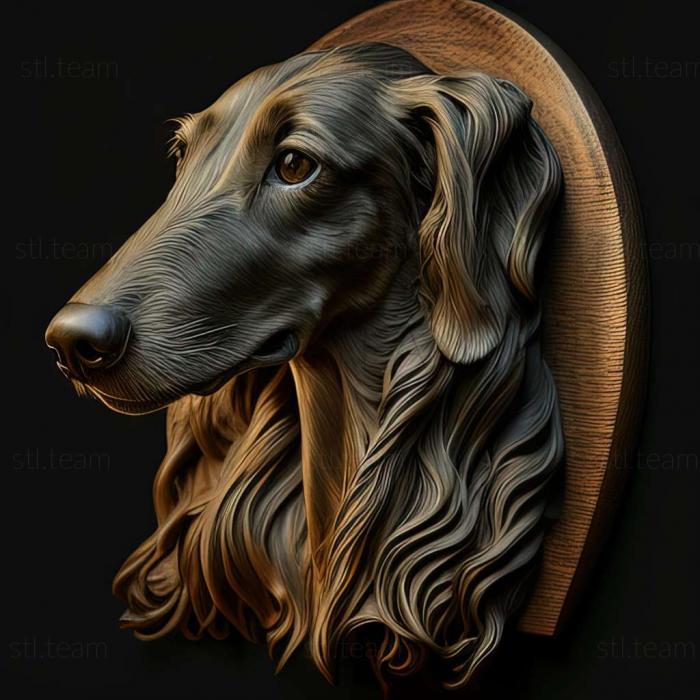 3D model Deerhound dog (STL)